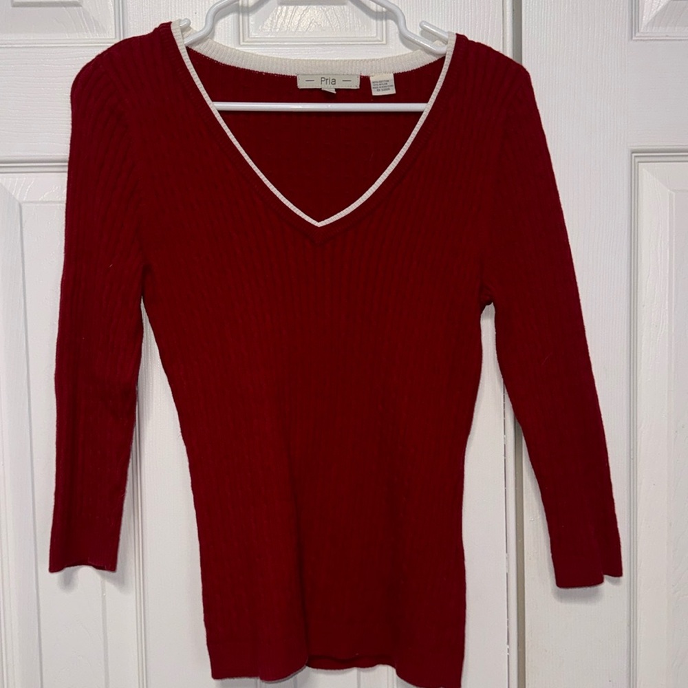 Red Cotton Sweater